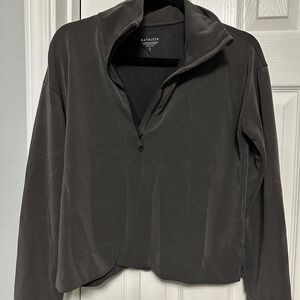 Athleta Brown Half-Zip Pullover small